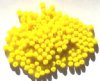 100 4mm Opaque Yellow Round Glass Beads